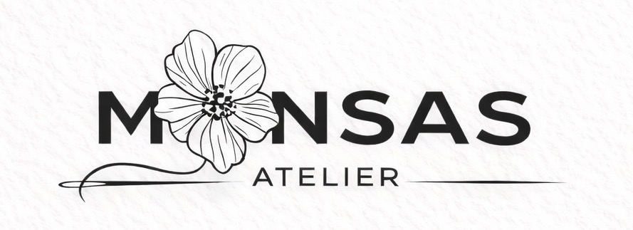 Logo MONSAS Atelier tipărit pe hârtie